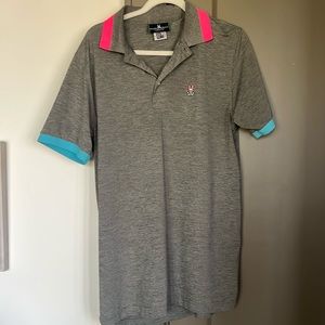 Psycho Bunny men’s polo size 5 (M) pink and blue